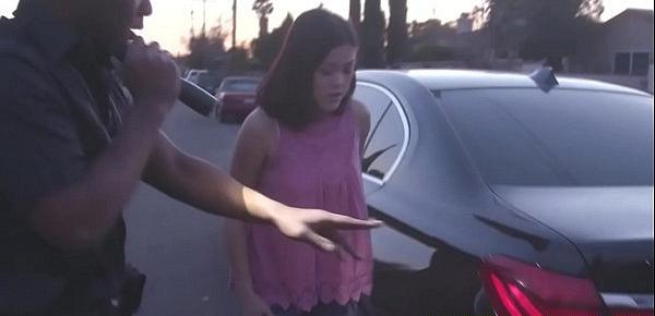  Spoiled teen fucked rough by cop for traffic violation